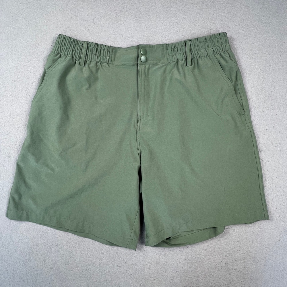Burlebo Performance Shorts Mens XL Green Fishing Hiking Outdoor Everyday Sporty